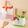 BAYAJIAZ Countertop, Chopstick cage, Kitchen Cutlery Storage Shelf, Removable Drainage, Plastic Chopstick Bucket, Thickened GeBAYAJIAZit Orange view 3