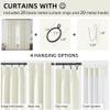 ChrisDowa Ivory Pinch Pleated Blackout Linen Curtains 108 inches Long 2 Panels for Living Room Bedroom Farmhouse Room darking Thermal Insulated Back Tab Hooks Rings Window Treatment Drapes,40x108 view 2
