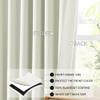 ChrisDowa Ivory Pinch Pleated Blackout Linen Curtains 108 inches Long 2 Panels for Living Room Bedroom Farmhouse Room darking Thermal Insulated Back Tab Hooks Rings Window Treatment Drapes,40x108 view 3
