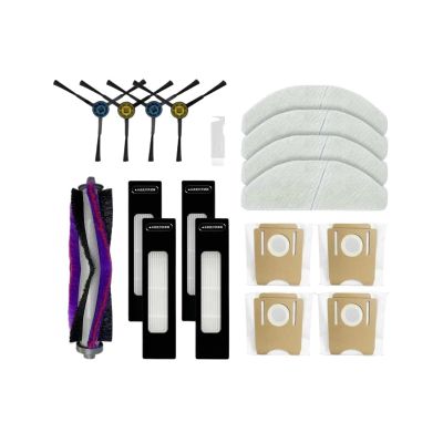 JINGDING Main Brush, Side Brush, Hepa Filter, Mop Cloth, Dust Bag, Compatible for Midea S8 / S8+ Plus, Robot Vacuum Cleaner Spare Parts, Set a