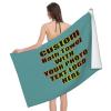 AEKSCOH Customize Microfiber Beach Towels for Camping Add Your Photo Text Logo Drying Quick Add Your Photo Text Logo Personalized Bath Towels with Your Design Style04 view 2