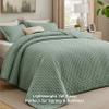 Bedsure King Quilt - Sage Green Bedspread King Size & Lightweight Comforter, Modern & Boho Coverlet with Clover Pattern, Ultra Soft All-Season Bedding, 106 x 96 Inches view 2