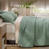 Bedsure King Quilt - Sage Green Bedspread King Size & Lightweight Comforter, Modern & Boho Coverlet with Clover Pattern, Ultra Soft All-Season Bedding, 106 x 96 Inches view 4