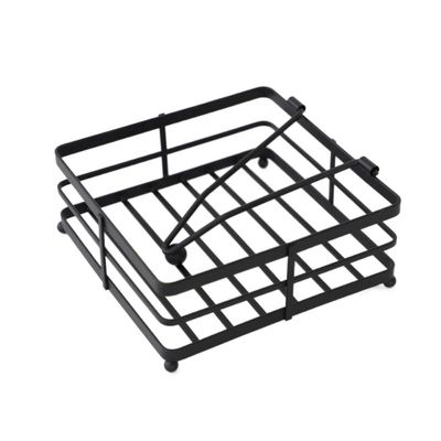 ZHFytsh-0668 Multifunctional Tissue Box Holder 304 Stainless Steel Black Square Paper Towel Holder Hotel Restaurant Napkin Rack Dining Table Creative Paper Holder Tissue Box Decorative Napkin Holder