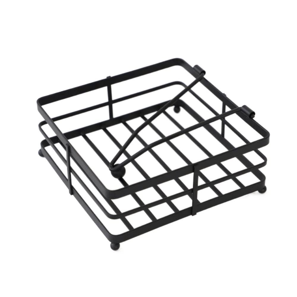 ZHFytsh-0668 Multifunctional Tissue Box Holder 304 Stainless Steel Black Square Paper Towel Holder Hotel Restaurant Napkin Rack Dining Table Creative Paper Holder Tissue Box Decorative Napkin Holder