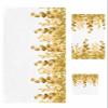 Bath Towel Sets,Spring Yellow Gradient Eucalyptus Leaves White Bathroom Towels Soft Hand Towel Washcloth Cotton Towel Set,Absorbent Soft Bath Set for Hotel Beach Pool Pastoral Leaf Towels view 1
