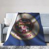 Silk Style Flag of Minnesota Throw Blanket for Couch Bed Sofa Soft Comfortable Blanket 40"x30" Flannel Blankets & Throws view 2