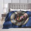 Silk Style Flag of Minnesota Throw Blanket for Couch Bed Sofa Soft Comfortable Blanket 40"x30" Flannel Blankets & Throws view 3