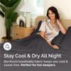 100% Rayon Derived From Bamboo - Bamboo Sheets Twin XL Size - Cooling Sheets for Twin XL - Soft, Breathable Hotel Luxury Bedding - 1 Flat & 1 Fitted & 1 Pillowcase w/ 16 Inch Deep Pockets - Dark Grey view 4