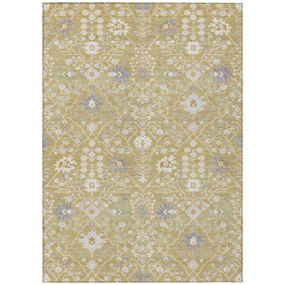 Addison Rugs Chantille ACN1009 Gold 9' x 12' Indoor Outdoor Area Rug, Easy Clean, Machine Washable, Non Shedding, Bedroom, Entry, Living Room, Dining Room, Kitchen, Patio Rug
