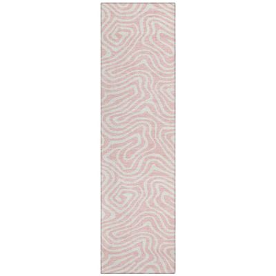 Addison Rugs Chantille ACN1020 Pink 2'3" x 7'6" Indoor Outdoor Runner Rug, Machine Washable, Stain Resistant, Easy Clean, Non Shedding, Hallway, Laundry, Patio, Kitchen Rug