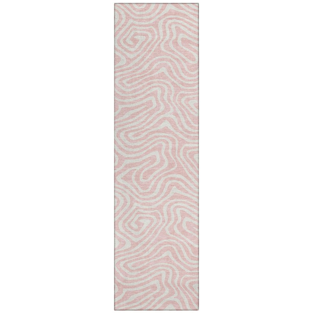 Addison Rugs Chantille ACN1020 Pink 2'3" x 7'6" Indoor Outdoor Runner Rug, Machine Washable, Stain Resistant, Easy Clean, Non Shedding, Hallway, Laundry, Patio, Kitchen Rug
