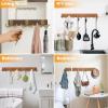 CBWLWJ 25 Pack Coat Hooks Wall Hooks for Hanging, Heavy Duty Double Prong Metal Hook Wall Mounted for Living Room, Bathroom, Kitchen, Bedroom for Coat, Bag, Scarf, Towel, Hat, Key, Cup (Bronze) view 2