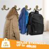 CBWLWJ 25 Pack Coat Hooks Wall Hooks for Hanging, Heavy Duty Double Prong Metal Hook Wall Mounted for Living Room, Bathroom, Kitchen, Bedroom for Coat, Bag, Scarf, Towel, Hat, Key, Cup (Bronze) view 3