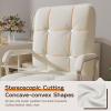 HomeZeer White Office Chair with Soft Leather, Swivel Computer Home Office Desk Chair with Wheels and Padded Arms, Adjustable Height and Tilt view 4