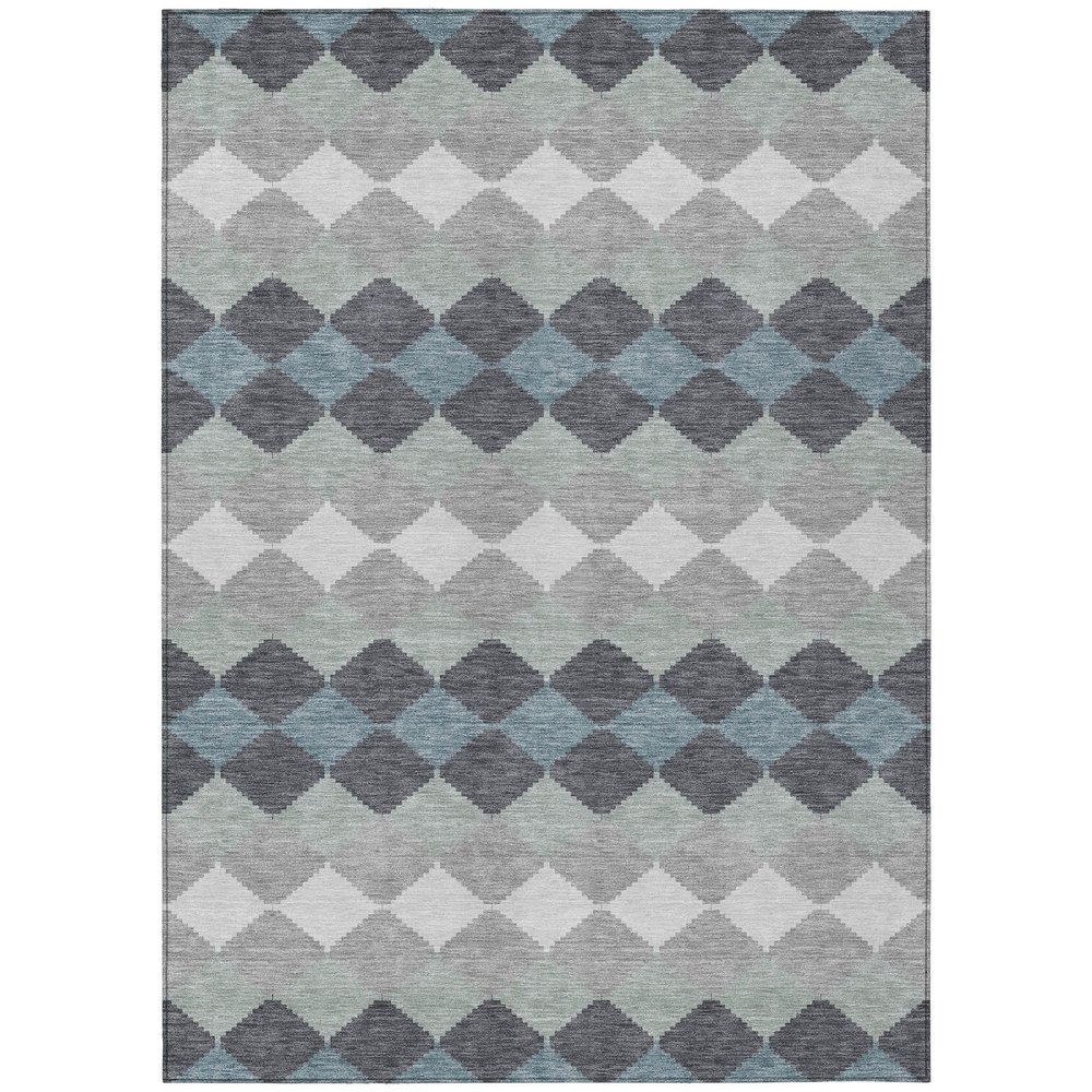 Addison Rugs Chantille ACN1007 Gray 3' x 5' Indoor Outdoor Area Rug, Easy Clean, Machine Washable, Non Shedding, Bedroom, Entry, Living Room, Dining Room, Kitchen, Patio Rug