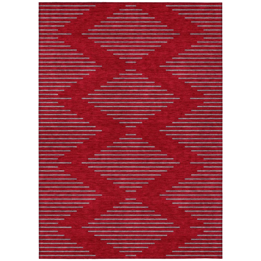 Addison Rugs Chantille ACN1017 Red 8' x 10' Indoor Outdoor Area Rug, Easy Clean, Machine Washable, Non Shedding, Bedroom, Entry, Living Room, Dining Room, Kitchen, Patio Rug