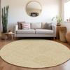 Addison Rugs Chantille ACN1044 Gold 8' x 8' Indoor Outdoor Round Rug, Easy Clean, Machine Washable, Non Shedding, Bedroom, Entry, Living Room, Dining Room, Kitchen, Patio Rug view 2