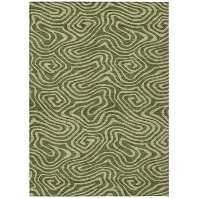Addison Rugs Chantille ACN1020 Green 10' x 14' Indoor Outdoor Area Rug, Easy Clean, Machine Washable, Non Shedding, Bedroom, Entry, Living Room, Dining Room, Kitchen, Patio Rug