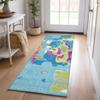 Addison Rugs Chantille ACN1028 Teal 2'3" x 7'6" Indoor Outdoor Runner Rug, Machine Washable, Stain Resistant, Easy Clean, Non Shedding, Hallway, Laundry, Patio, Kitchen Rug view 2
