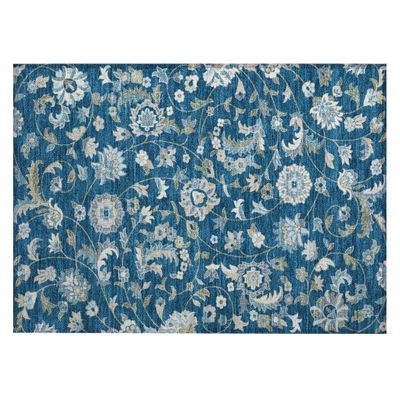 Addison Rugs Chantille ACN1006 Blue 1'8" x 2'6" Indoor Outdoor Area Rug, Easy Clean, Machine Washable, Non Shedding, Bedroom, Entry, Living Room, Dining Room, Kitchen, Patio Rug