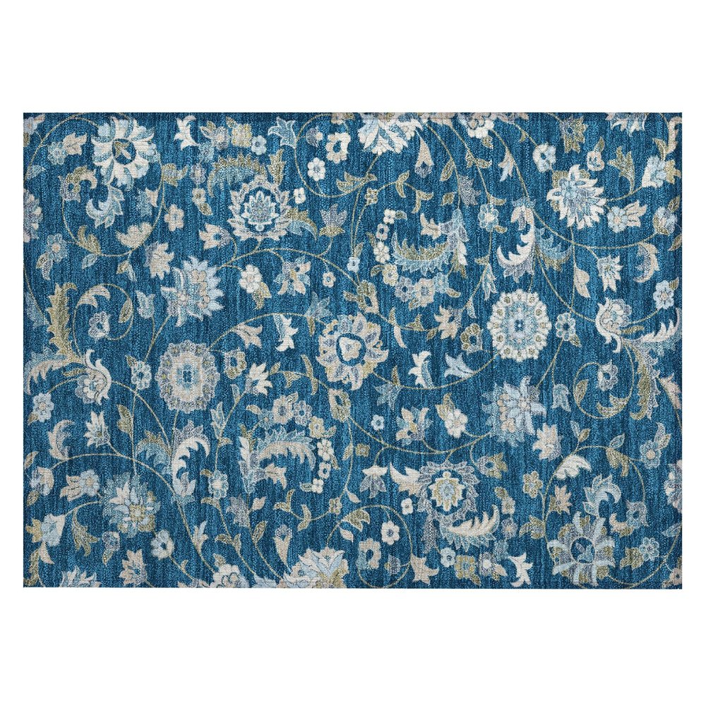 Addison Rugs Chantille ACN1006 Blue 1'8" x 2'6" Indoor Outdoor Area Rug, Easy Clean, Machine Washable, Non Shedding, Bedroom, Entry, Living Room, Dining Room, Kitchen, Patio Rug