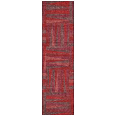 Addison Rugs Chantille ACN1012 Red 2'3" x 7'6" Indoor Outdoor Runner Rug, Machine Washable, Stain Resistant, Easy Clean, Non Shedding, Hallway, Laundry, Patio, Kitchen Rug
