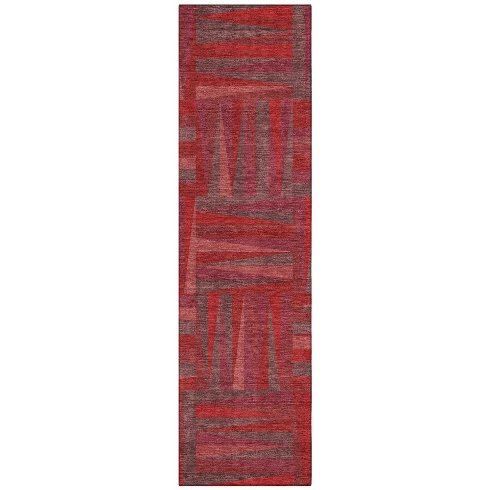 Addison Rugs Chantille ACN1012 Red 2'3" x 7'6" Indoor Outdoor Runner Rug, Machine Washable, Stain Resistant, Easy Clean, Non Shedding, Hallway, Laundry, Patio, Kitchen Rug