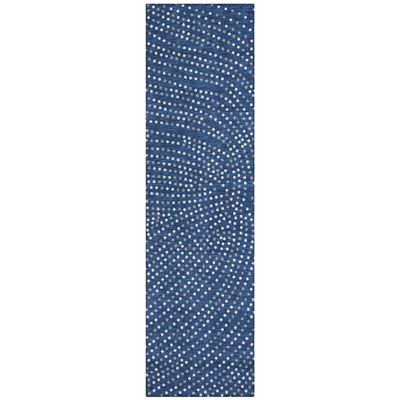 Addison Rugs Chantille ACN1021 Blue 2'3" x 7'6" Indoor Outdoor Runner Rug, Machine Washable, Stain Resistant, Easy Clean, Non Shedding, Hallway, Laundry, Patio, Kitchen Rug