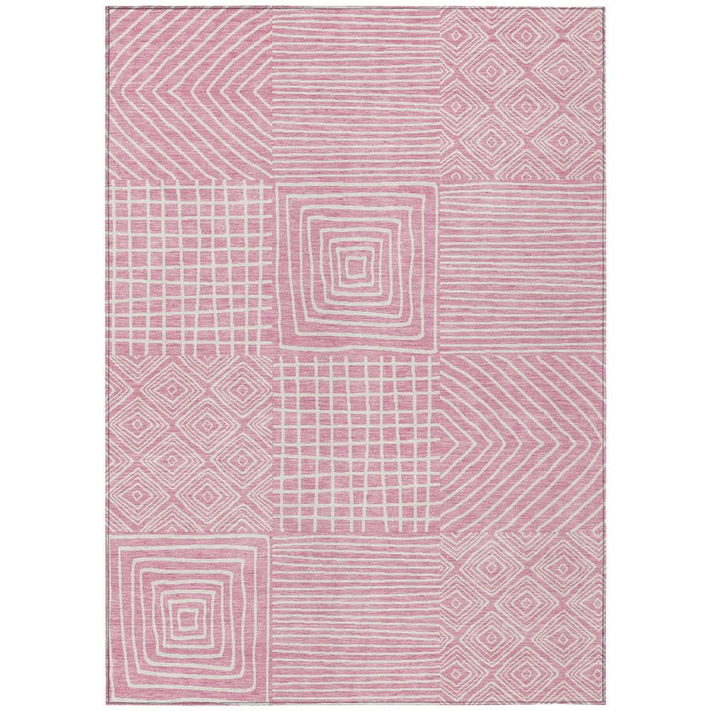 Addison Rugs Chantille ACN1044 Pink 3' x 5' Indoor Outdoor Area Rug, Easy Clean, Machine Washable, Non Shedding, Bedroom, Entry, Living Room, Dining Room, Kitchen, Patio Rug