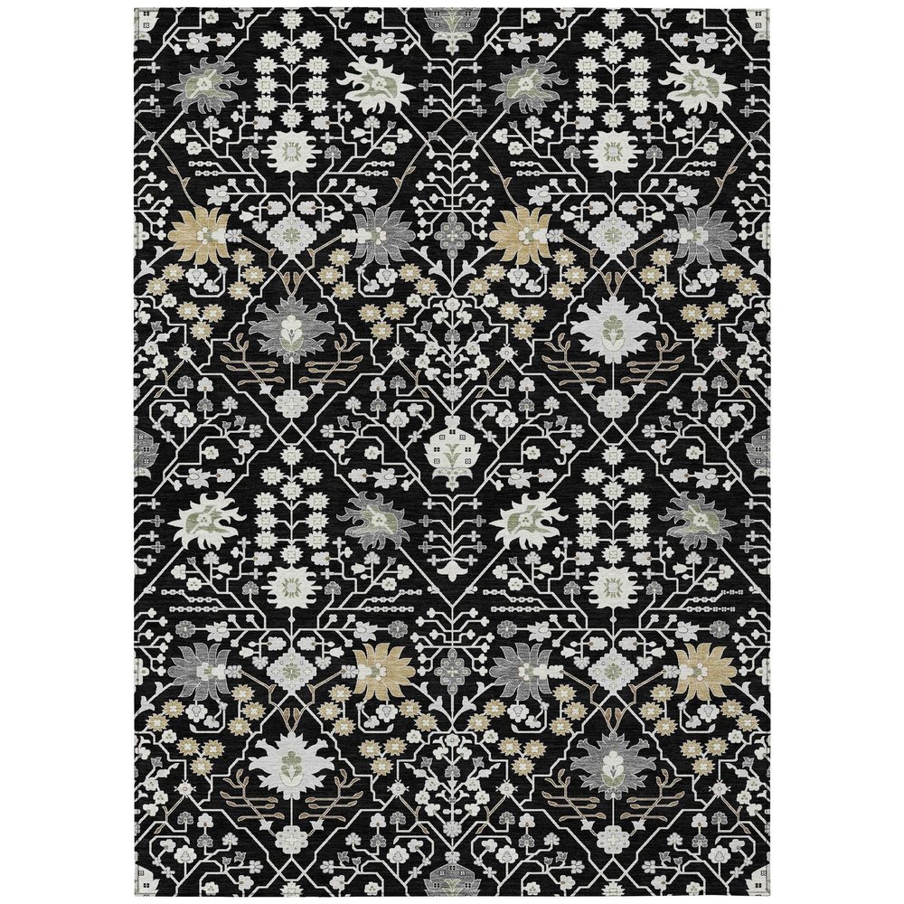 Addison Rugs Chantille ACN1009 Black 3' x 5' Indoor Outdoor Area Rug, Easy Clean, Machine Washable, Non Shedding, Bedroom, Entry, Living Room, Dining Room, Kitchen, Patio Rug