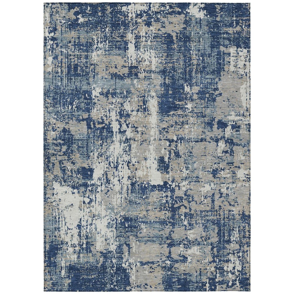 Addison Rugs Chantille ACN1008 Blue 10' x 14' Indoor Outdoor Area Rug, Easy Clean, Machine Washable, Non Shedding, Bedroom, Entry, Living Room, Dining Room, Kitchen, Patio Rug