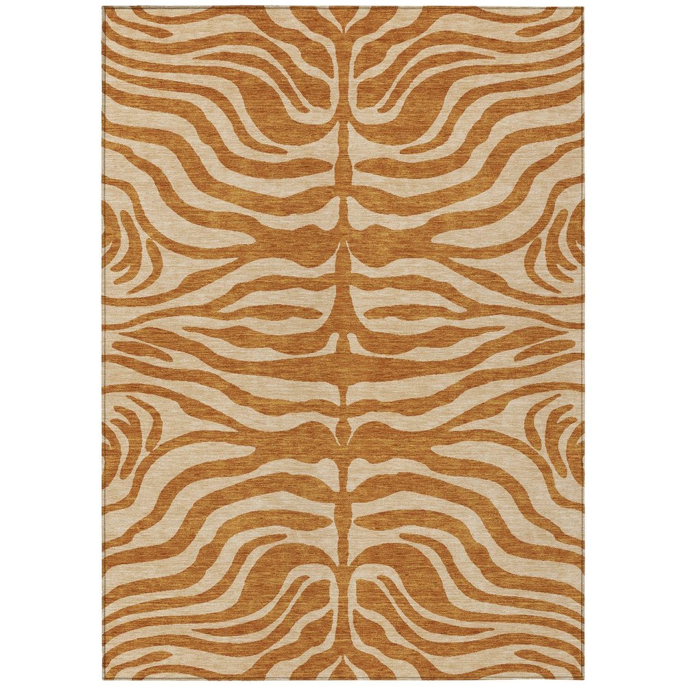 Addison Rugs Chantille ACN1042 Orange 2'6" x 3'10" Indoor Outdoor Area Rug, Easy Clean, Machine Washable, Non Shedding, Bedroom, Entry, Living Room, Dining Room, Kitchen, Patio Rug