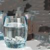 ALEMRYOPP High Temperature Resistant Water Cup Household Water Cup Dining Water Cup Glass Cup Drinking Water Cup, DIAMETER 6.9CM, transparent light blue view 3