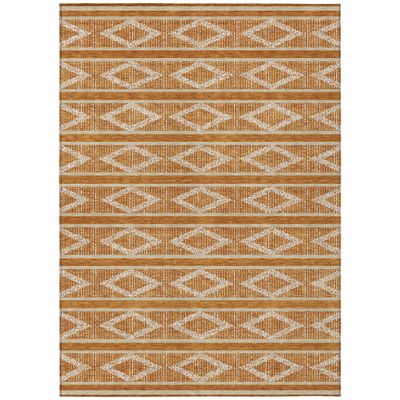 Addison Rugs Chantille ACN1029 Orange 8' x 10' Indoor Outdoor Area Rug, Easy Clean, Machine Washable, Non Shedding, Bedroom, Entry, Living Room, Dining Room, Kitchen, Patio Rug