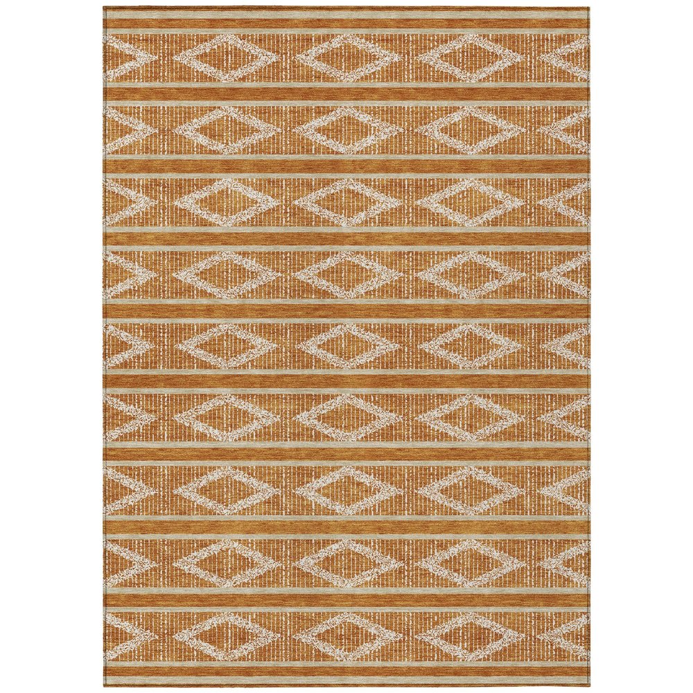 Addison Rugs Chantille ACN1029 Orange 8' x 10' Indoor Outdoor Area Rug, Easy Clean, Machine Washable, Non Shedding, Bedroom, Entry, Living Room, Dining Room, Kitchen, Patio Rug
