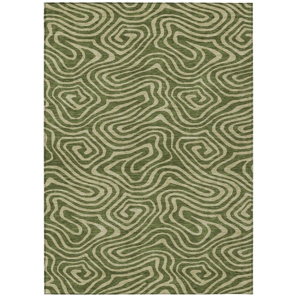 Addison Rugs Chantille ACN1020 Green 8' x 10' Indoor Outdoor Area Rug, Easy Clean, Machine Washable, Non Shedding, Bedroom, Entry, Living Room, Dining Room, Kitchen, Patio Rug