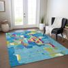 Addison Rugs Chantille ACN1028 Teal 8' x 10' Indoor Outdoor Area Rug, Easy Clean, Machine Washable, Non Shedding, Bedroom, Entry, Living Room, Dining Room, Kitchen, Patio Rug view 2