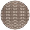 Addison Rugs Chantille ACN1029 Brown 8' x 8' Indoor Outdoor Round Rug, Easy Clean, Machine Washable, Non Shedding, Bedroom, Entry, Living Room, Dining Room, Kitchen, Patio Rug view 1