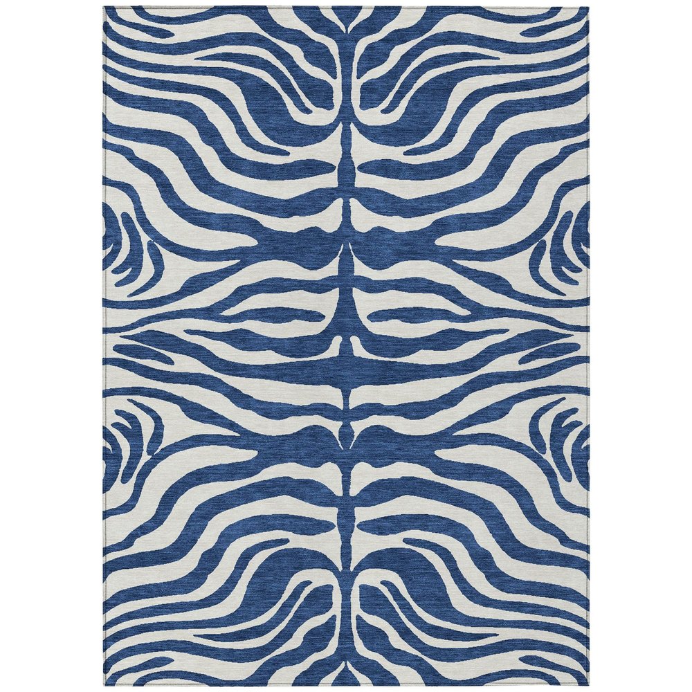 Addison Rugs Chantille ACN1042 Blue 9' x 12' Indoor Outdoor Area Rug, Easy Clean, Machine Washable, Non Shedding, Bedroom, Entry, Living Room, Dining Room, Kitchen, Patio Rug