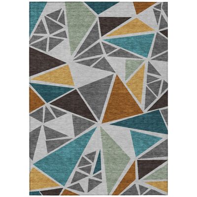 Addison Rugs Chantille ACN1039 Gray 8' x 10' Indoor Outdoor Area Rug, Easy Clean, Machine Washable, Non Shedding, Bedroom, Entry, Living Room, Dining Room, Kitchen, Patio Rug