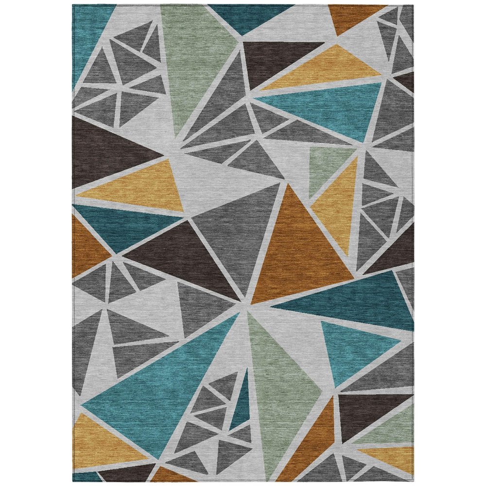 Addison Rugs Chantille ACN1039 Gray 8' x 10' Indoor Outdoor Area Rug, Easy Clean, Machine Washable, Non Shedding, Bedroom, Entry, Living Room, Dining Room, Kitchen, Patio Rug