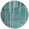 Addison Rugs Chantille ACN1063 Teal 8' x 8' Indoor Outdoor Round Rug, Easy Clean, Machine Washable, Non Shedding, Bedroom, Entry, Living Room, Dining Room, Kitchen, Patio Rug view 1