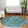 Addison Rugs Chantille ACN1063 Teal 8' x 8' Indoor Outdoor Round Rug, Easy Clean, Machine Washable, Non Shedding, Bedroom, Entry, Living Room, Dining Room, Kitchen, Patio Rug view 2