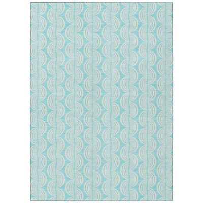 Addison Rugs Chantille ACN1056 Teal 8' x 10' Indoor Outdoor Area Rug, Easy Clean, Machine Washable, Non Shedding, Bedroom, Entry, Living Room, Dining Room, Kitchen, Patio Rug