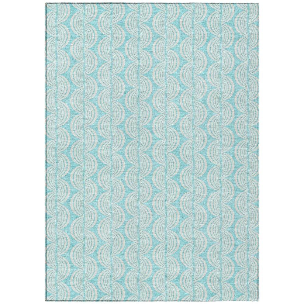 Addison Rugs Chantille ACN1056 Teal 8' x 10' Indoor Outdoor Area Rug, Easy Clean, Machine Washable, Non Shedding, Bedroom, Entry, Living Room, Dining Room, Kitchen, Patio Rug