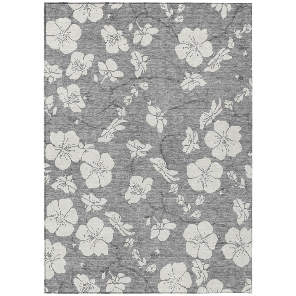 Addison Rugs Chantille ACN1032 Gray 10' x 14' Indoor Outdoor Area Rug, Easy Clean, Machine Washable, Non Shedding, Bedroom, Entry, Living Room, Dining Room, Kitchen, Patio Rug
