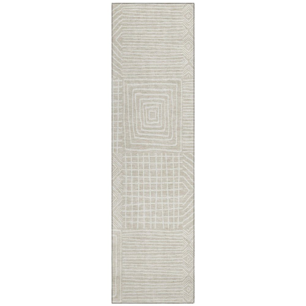 Addison Rugs Chantille ACN1044 Brown 2'3" x 7'6" Indoor Outdoor Runner Rug, Machine Washable, Stain Resistant, Easy Clean, Non Shedding, Hallway, Laundry, Patio, Kitchen Rug