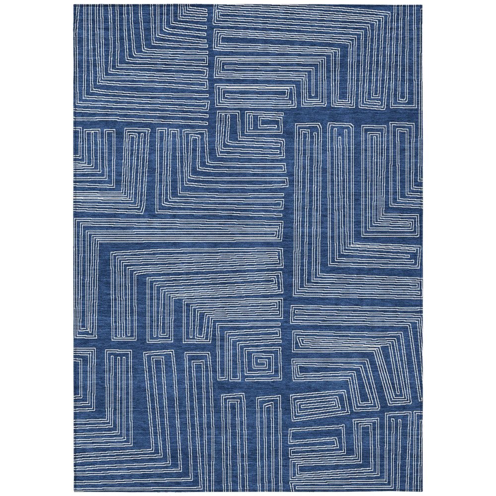 Addison Rugs Chantille ACN1045 Blue 10' x 14' Indoor Outdoor Area Rug, Easy Clean, Machine Washable, Non Shedding, Bedroom, Entry, Living Room, Dining Room, Kitchen, Patio Rug