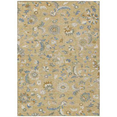 Addison Rugs Chantille ACN1006 Gold 10' x 14' Indoor Outdoor Area Rug, Easy Clean, Machine Washable, Non Shedding, Bedroom, Entry, Living Room, Dining Room, Kitchen, Patio Rug